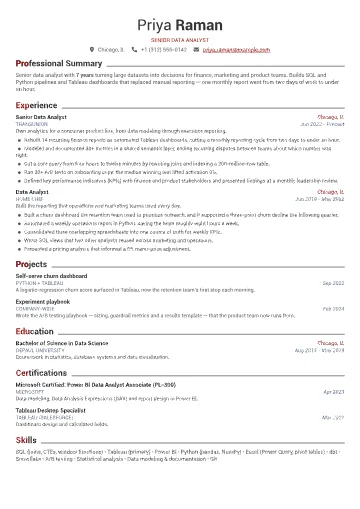 Awesome CV resume template preview