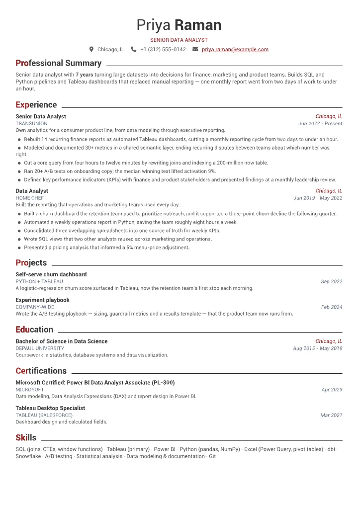 Awesome CV resume template — full page preview